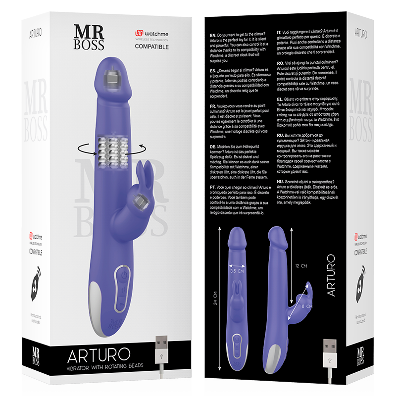 MR BOSS - ARTURO VIBRATOR & ROTATOR COMPATIBLE CON WATCHME WIRELESS TECHNOLOGY - Imagen 7