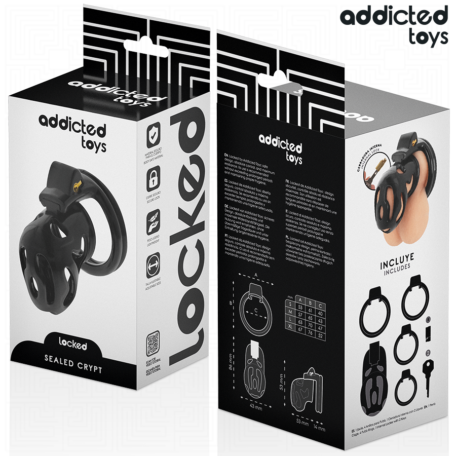 ADDICTED TOYS LOCKED - SEALED CRYPT JAULA PARA PENE 8 CM - Imagen 6